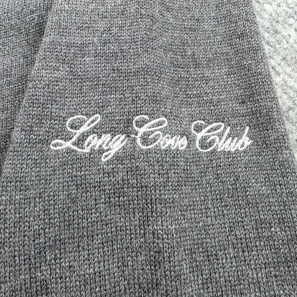 Turtleson Sweater Mens XL Gray V Neck Merino Wool Long Cove Club Golf Pullover